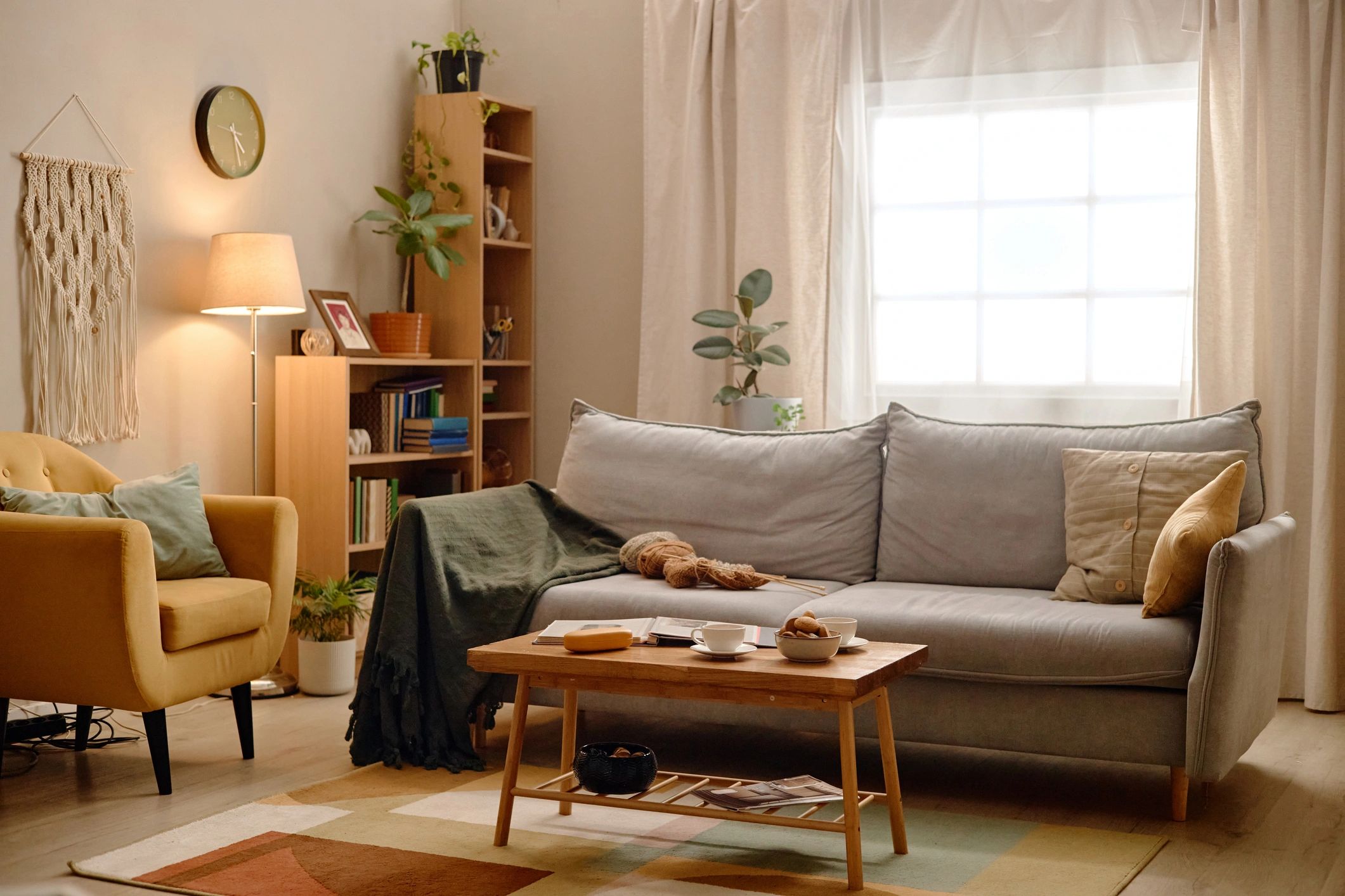 Clean and welcoming living room interior